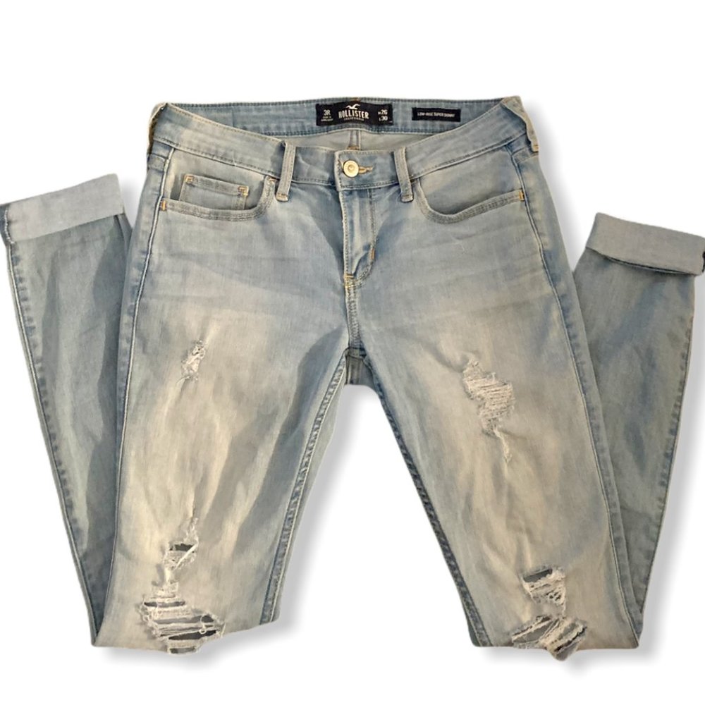 3/$20 Hollister Super Skinny Ripped Jeans Size 26